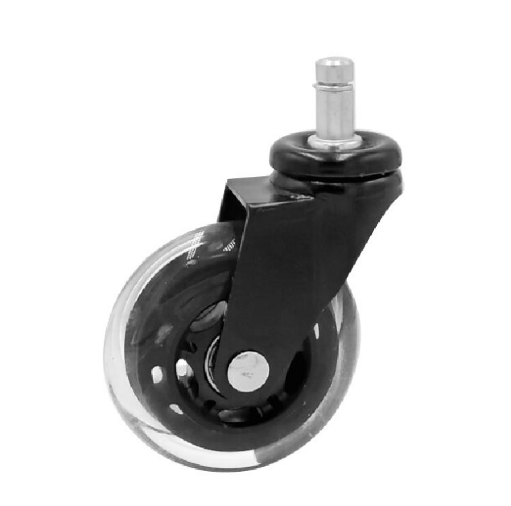 4-Inch Polyurethane Office Chair Caster Wheel Replacement Clear Casters