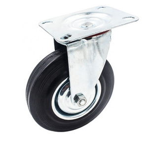 European Style Industrial Trolley Rubber Wheel Hand Cart 3.5 inch 4 inch 5 inch 6 inch 8 inch Heavy Duty Swivel Caster Wheel