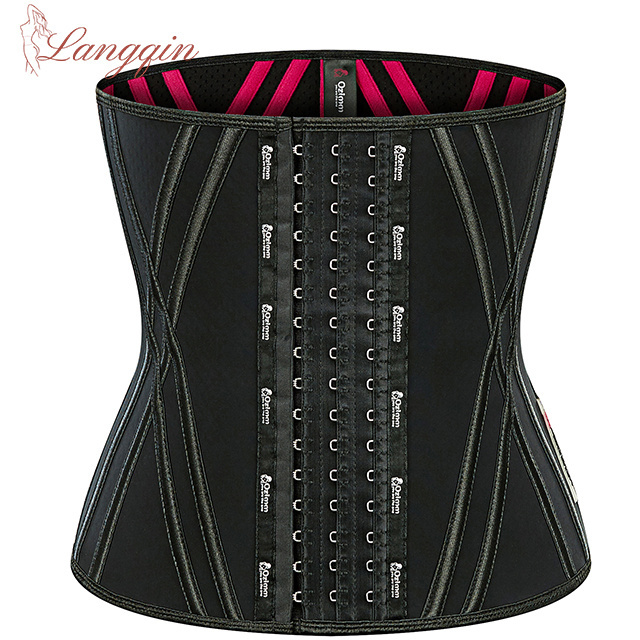 LANGQIN Custom Logo Hort Torso Gym Sweat Waist Trainer Belt Slimming Wholesale Latex Waist Trainer Sauna