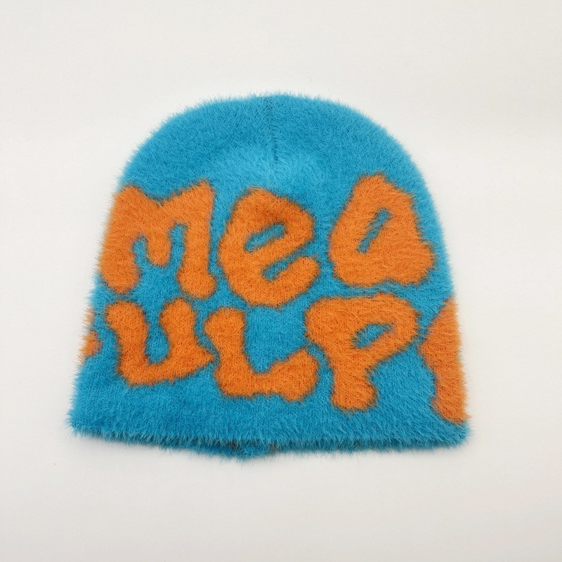 beanies hats custom with logo mohair manufacturer satin lined cuffless mea culpa reversible y2k distressed beenies hat