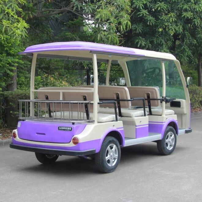 Factory price Electric mini shuttle bus  LQY081A for Hotel or Resort  with 18% Loading Climbing Ability DC Motor