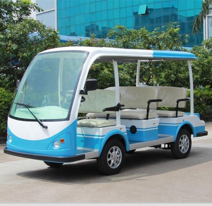 Factory price Electric mini shuttle bus  LQY081A for Hotel or Resort  with 18% Loading Climbing Ability DC Motor