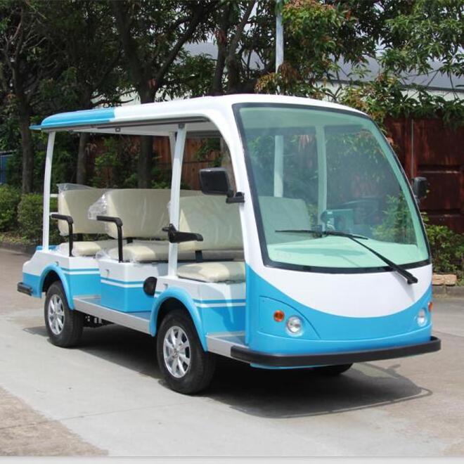 Factory price Electric mini shuttle bus  LQY081A for Hotel or Resort  with 18% Loading Climbing Ability DC Motor