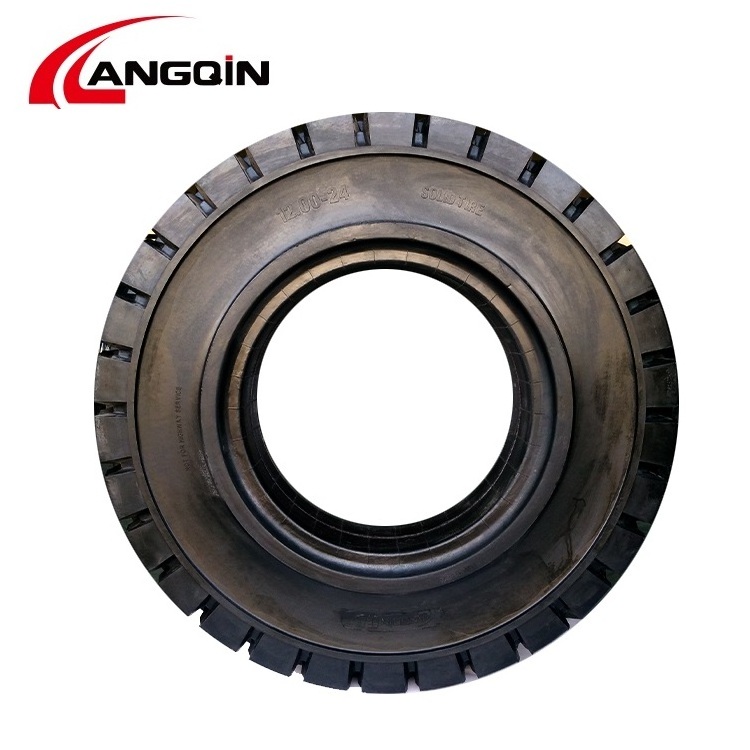 LANGQIN brand 12.00-24 Mining equipment solid tire high load strong wear resistance solid tire