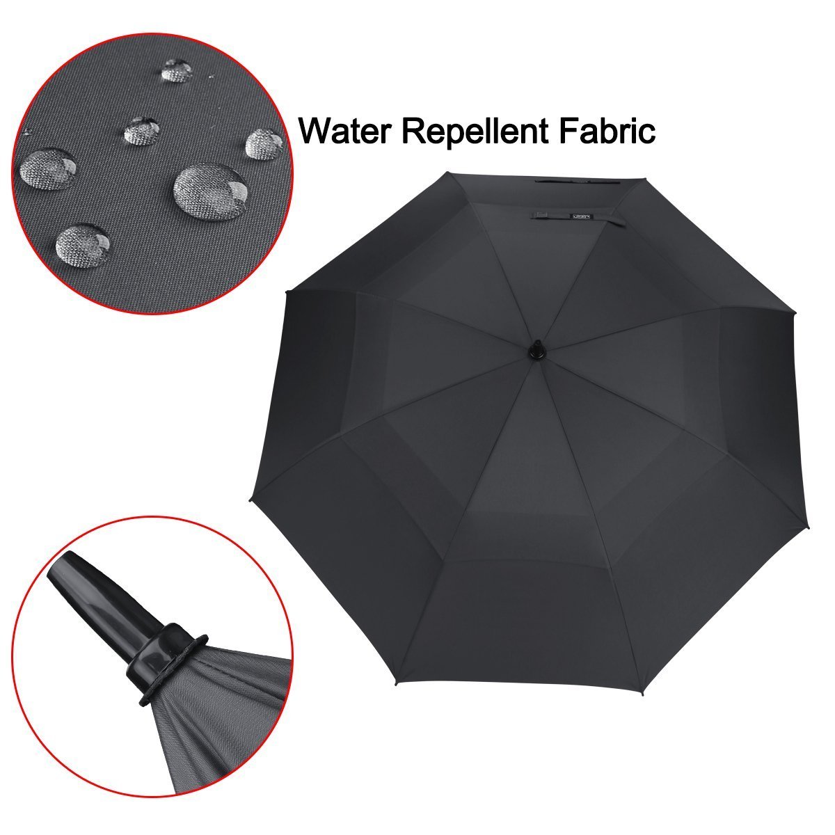 G4Free 54/62/68 Inch Extra Large Windproof Golf Umbrella UV Protection Automatic Open Double Canopy Vented Sun Rain Umbrella