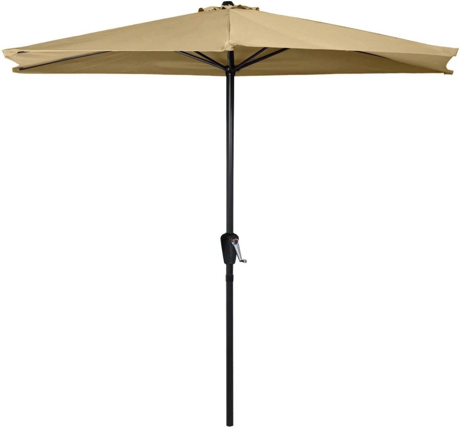 Half Round Sun Patio Outdoor Wall Parasol Umbrella