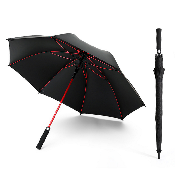 Automatic Golf Umbrellas Auto Open Straight Waterproof Colorful Ribs Umbrellas With Logo Prints