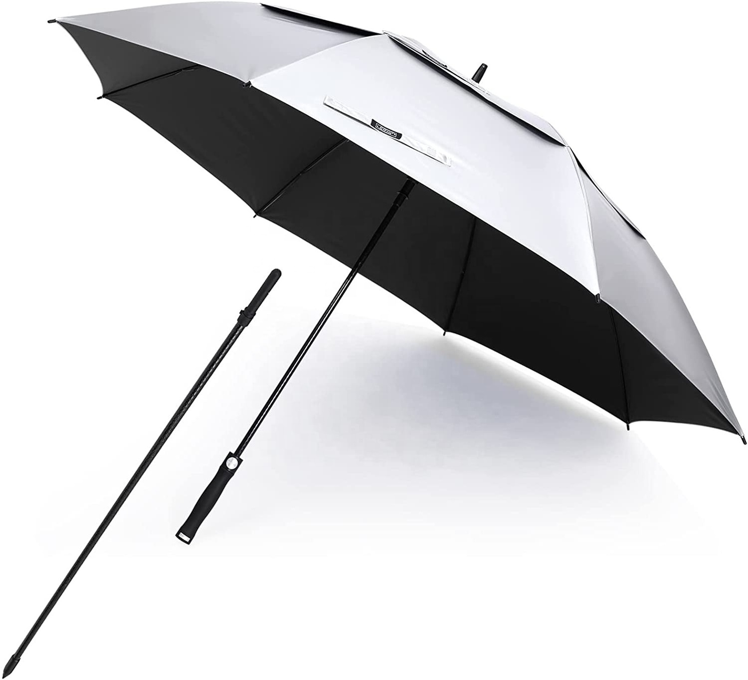 Vented UV Golf/Beach Umbrella 68 inch Arc Auto Open Oversize Extra Large Windproof Sun Shade Rain Umbrellas