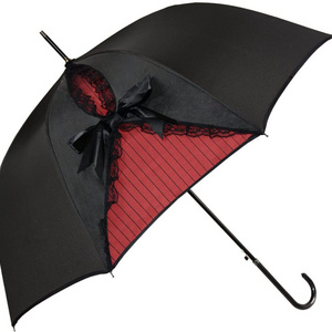 Smith Black Lace Parasol Umbrella for Women Vintage Victorian Windproof Umbrella British London Rain Umbrella UV Protection