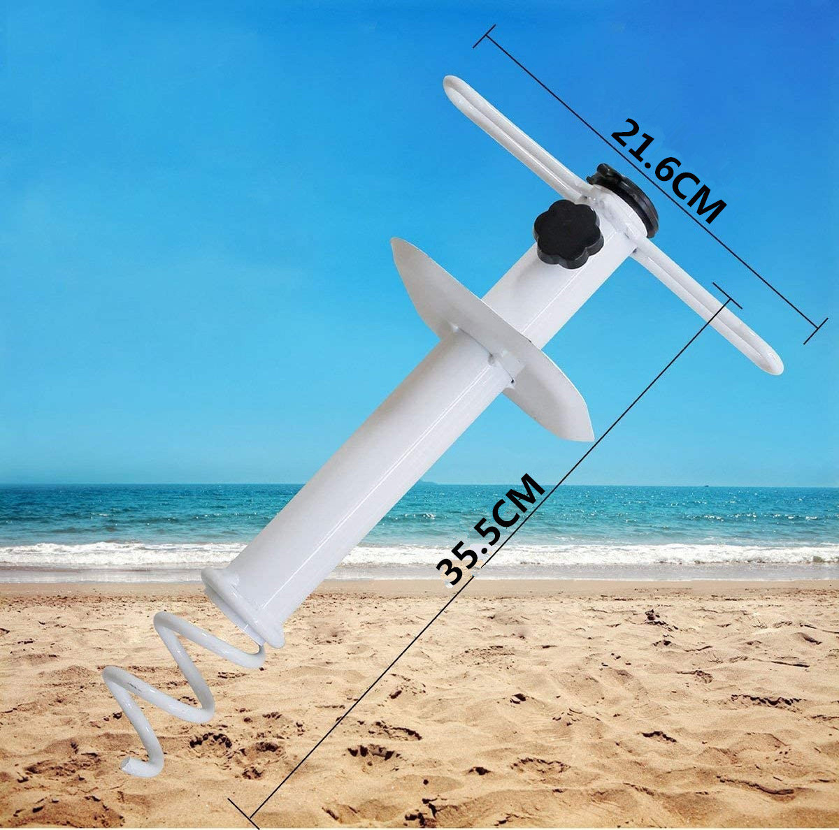 Beach Umbrella Sand Anchor Metal Heavy Duty Outdoor Umbrella Base with Ground Anchor