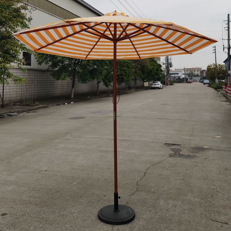 Cheap China Factory Wholesale Big Size Outdoor Parasol & Base White Balinese Parasol Patio Umbrella for Garden Table