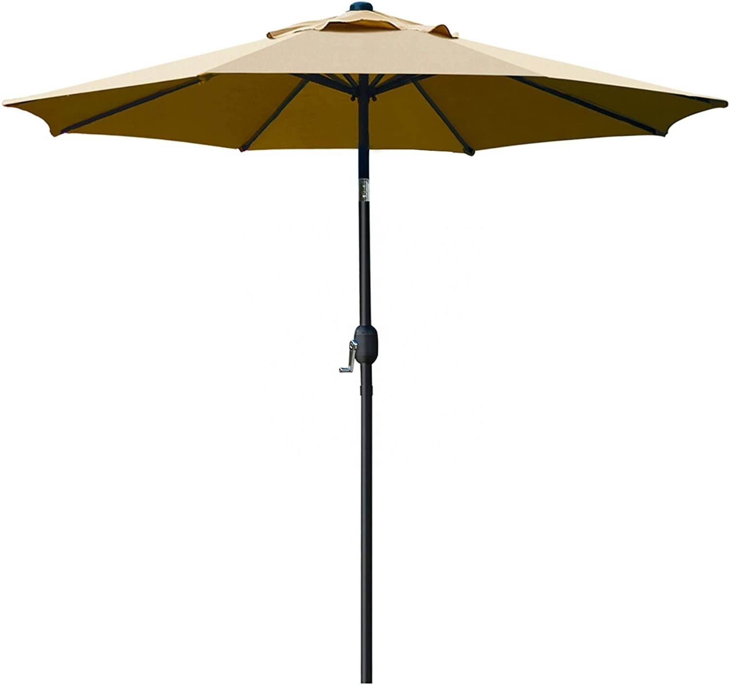 Best Choice Products 7.5ft Heavy Duty Round Outdoor Market Table Patio Umbrella w Steel Pole Push Button Tilt Easy Crank Lift