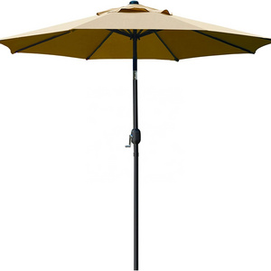 Best Choice Products 7.5ft Heavy Duty Round Outdoor Market Table Patio Umbrella w Steel Pole Push Button Tilt Easy Crank Lift