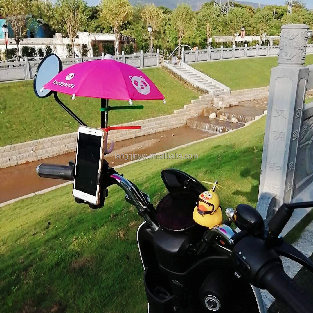 Bicycle Umbrella Waterproof Portable Alloy Sun Shade Locomotive Umbrella for Riding