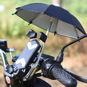 Portable Waterproof Locomotive Umbrella Mini Parasol Cycling Mobile Phone Holder