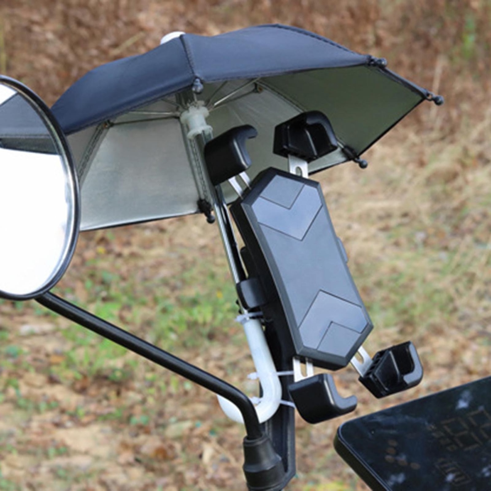 Portable Waterproof Locomotive Umbrella Mini Parasol Cycling Mobile Phone Holder