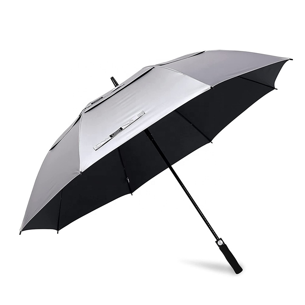 G4Free 54/62/68 Inch Extra Large Golf Umbrella UV Protection Automatic Open Double Canopy Vented Sun Rain Umbrella