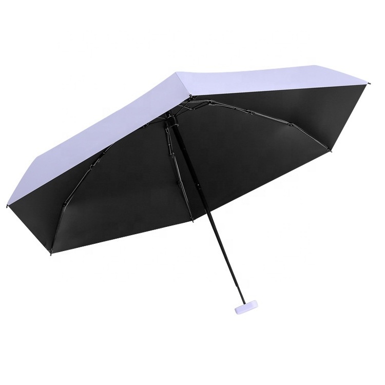 New Design Uv Protection Mobile Phone Size Mini Pocket 5 Folding Umbrella