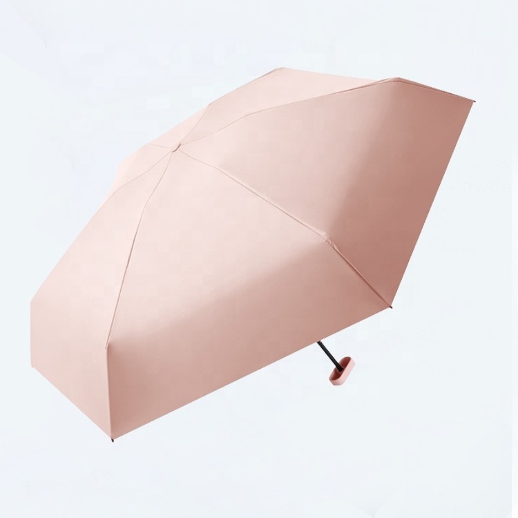 New Design Uv Protection Mobile Phone Size Mini Pocket 5 Folding Umbrella