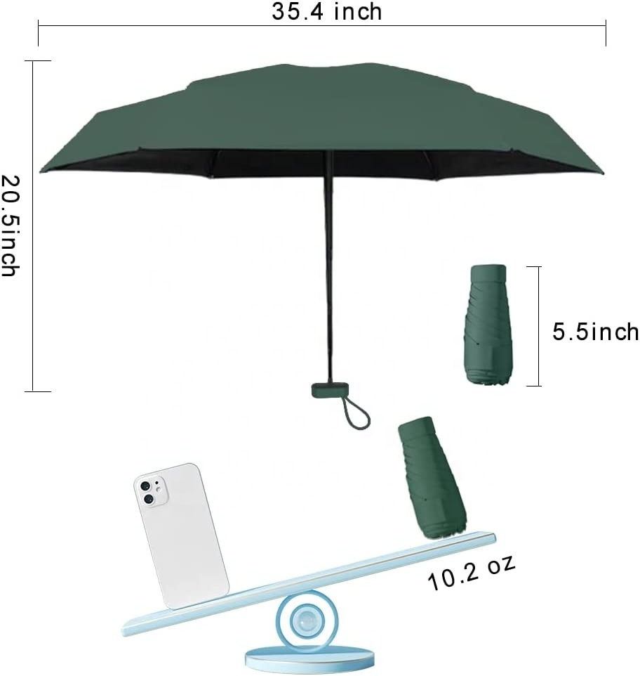 The Smallest 5 Fold Umbrella 14cm Sun Umbrella