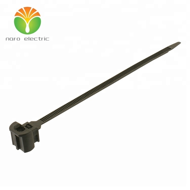 New Design Push Mount Cable Tie Wrap With M6  Screw Mount For Automotive Fastener cable tie