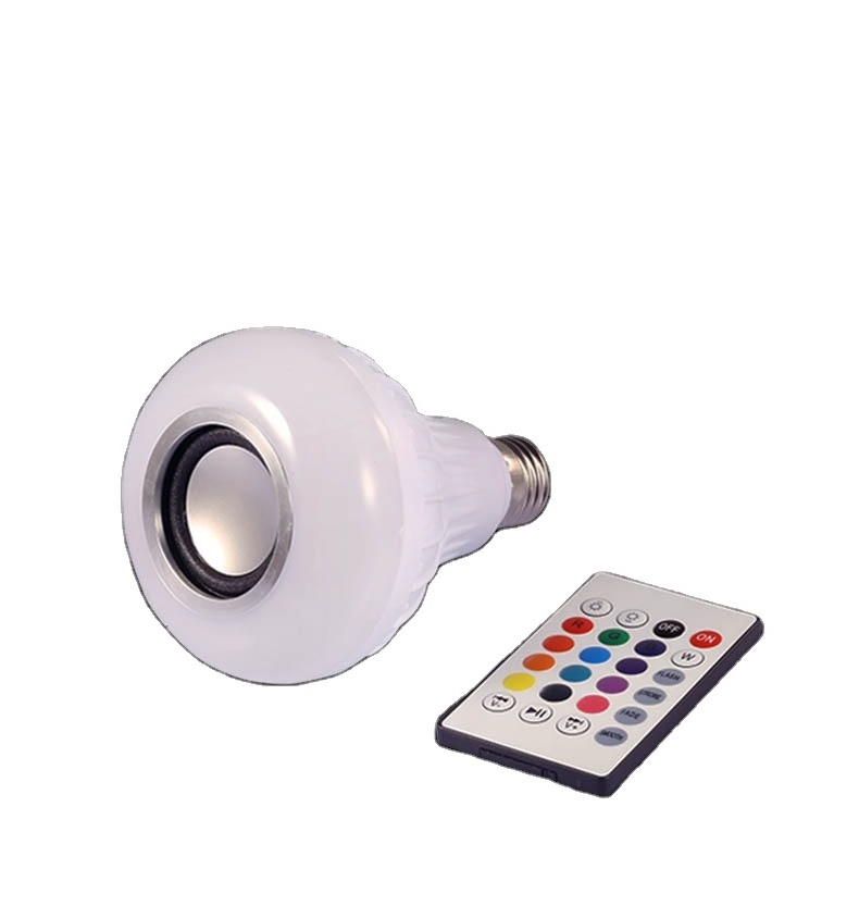 E27 12 watt Smart RGB Wireless Speaker music playing Bulb Dimmable LED bulb light with remote control