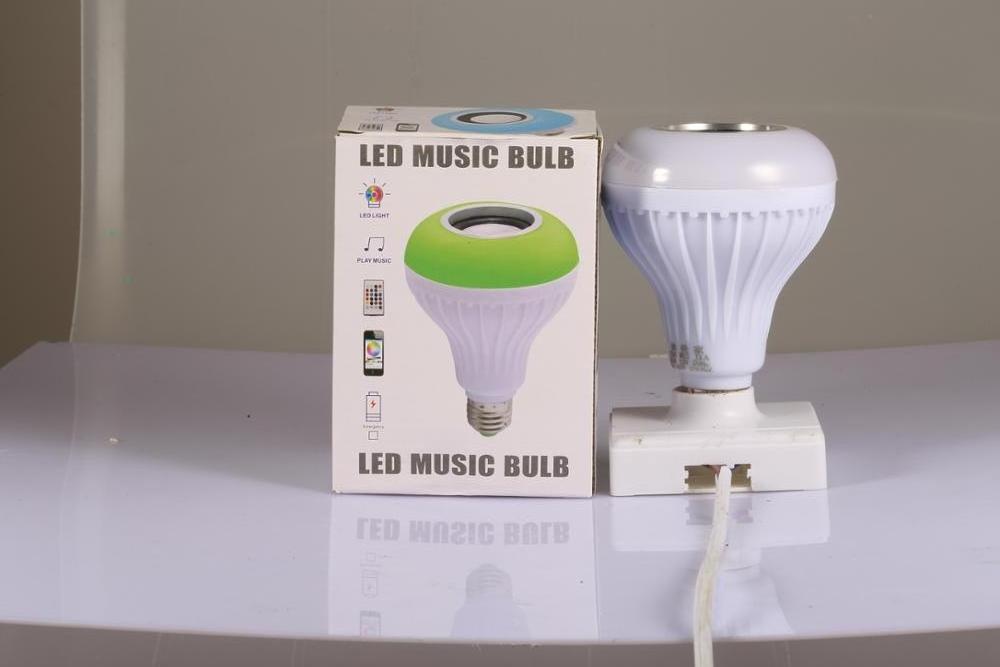 E27 12 watt Smart RGB Wireless Speaker music playing Bulb Dimmable LED bulb light with remote control