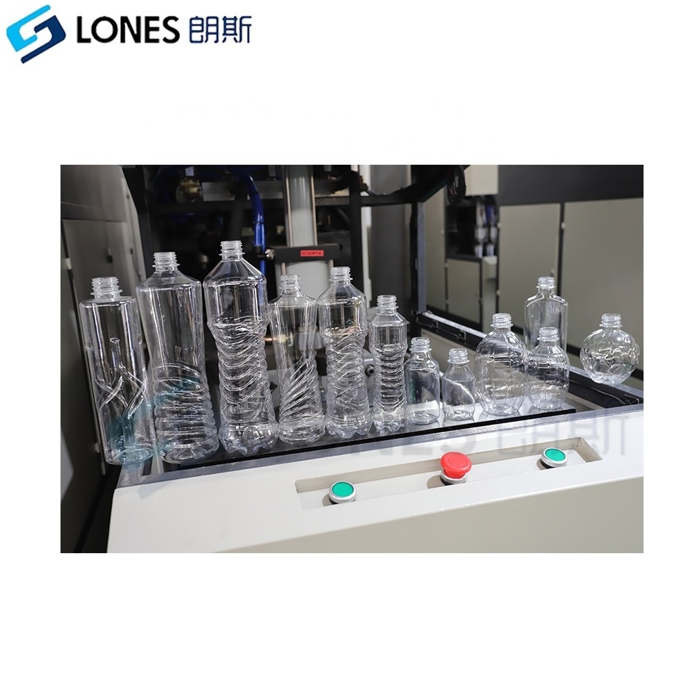 LS-B3L 2 cavity semi automatic plastic PET bottle making machine price 10ML to 3L plastic pet drinking water bottle 1000BPH