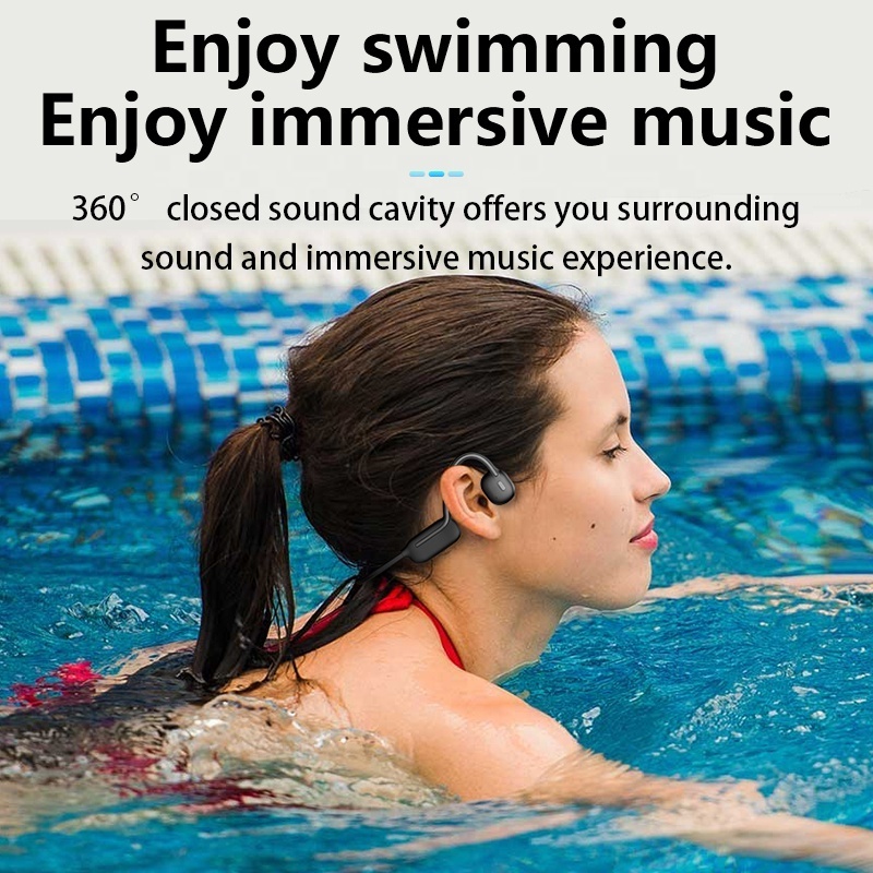 New Arrival Stereo Ipx8 Waterproof Mp3 32G Open Ear Bluetooth Swimming Earphone Sport Bone Conduction Headphones Wireless