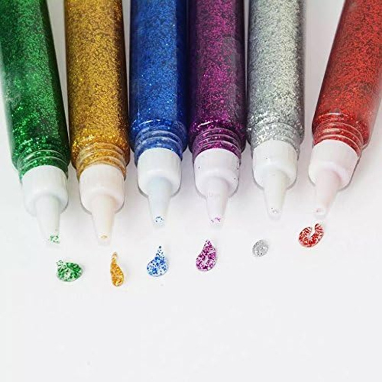 Manufacturer Directly Sale 4 Glitter 11Glitter Glue 6 Glitter Set for Craft