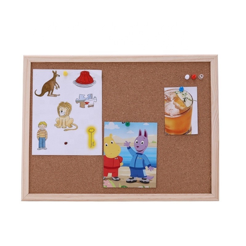 Idrawit Factory directly sale diffrrent size school classroom cork bulletin board push pin bulletin notice board