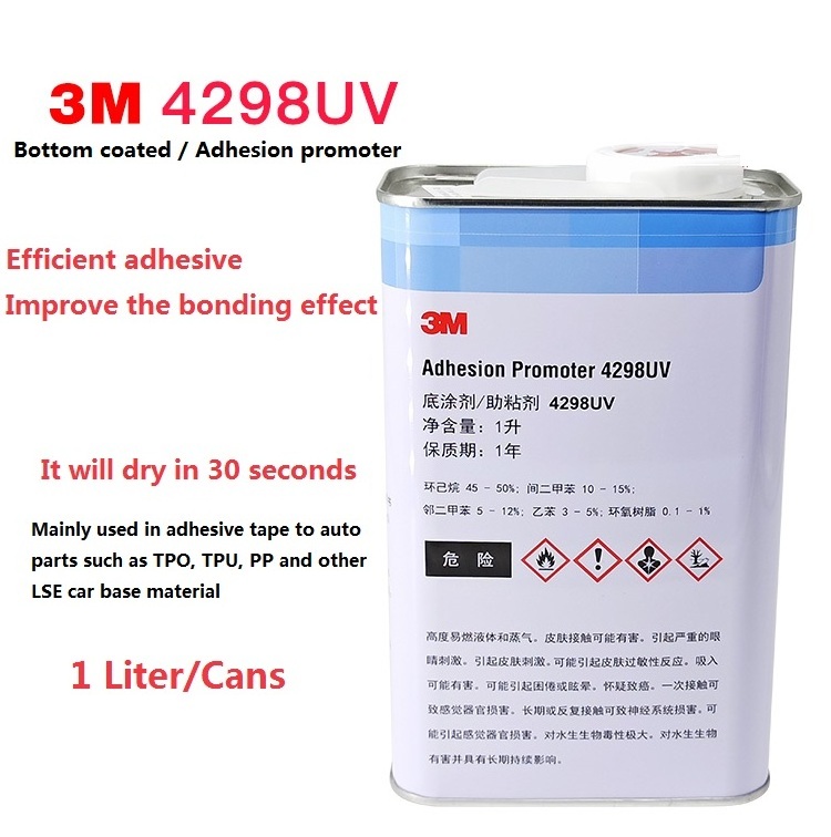 Wood Glass Metal Steel Surfaces 4298UV Primer Adhesion 1L liquid Adhesion Promoter