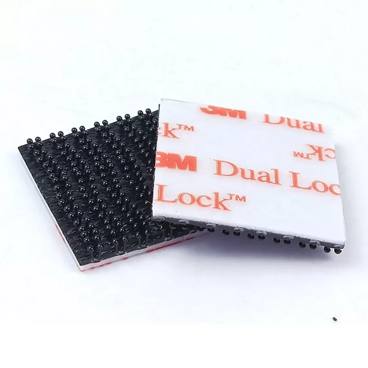 Mushroom Dual Lock SJ3550 Wave Shaped Black Reclosable Fastener Single Sided Acrylic  Pressure Sensitive Adhesive Tape