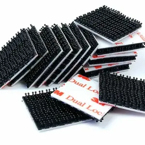 Mushroom Dual Lock SJ3550 Wave Shaped Black Reclosable Fastener Single Sided Acrylic  Pressure Sensitive Adhesive Tape