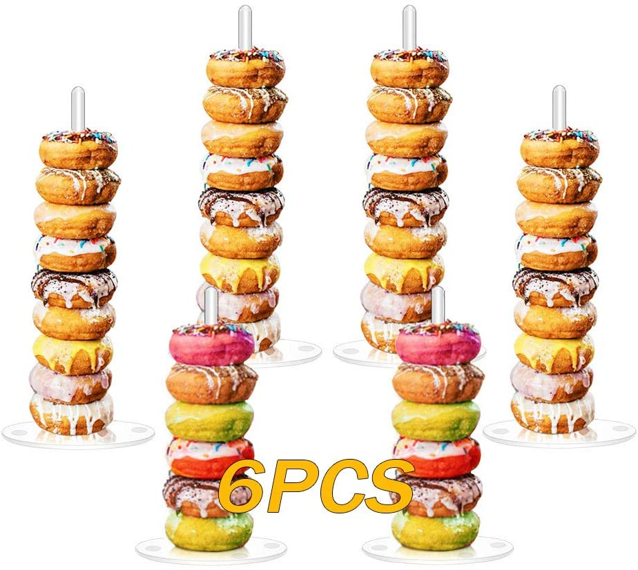 Clear Dessert Cake Donut Display Holder Round Bubble Acrylic Donut Display Stand