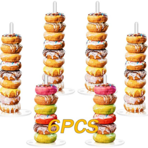 Clear Dessert Cake Donut Display Holder Round Bubble Acrylic Donut Display Stand