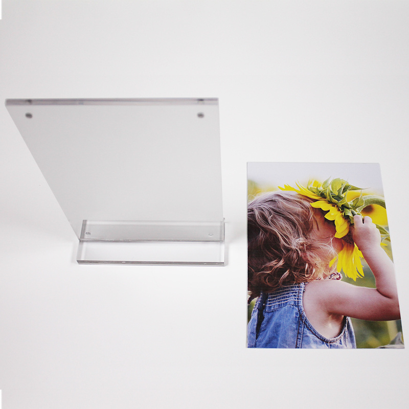 8X10 6X8 4X6  Inches A4 A5 A6 Gift Photo Frame Transparent Double Sides Acrylic Magnetic Pictures Photo Display Frames with base