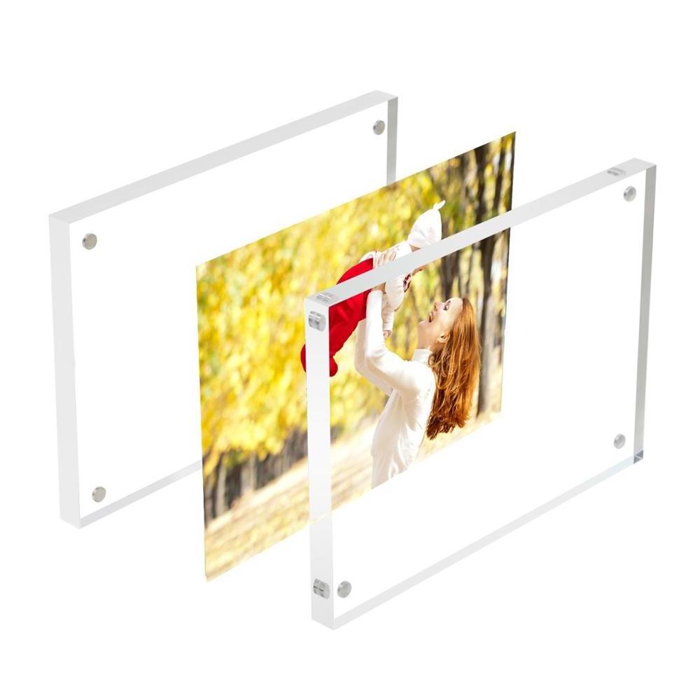 Custom  Clear 11x17 8.5x11 8x10 6x8 5x7 4x6 inches Sizes Acrylic Strong Magnetic Photo Pictures Frame