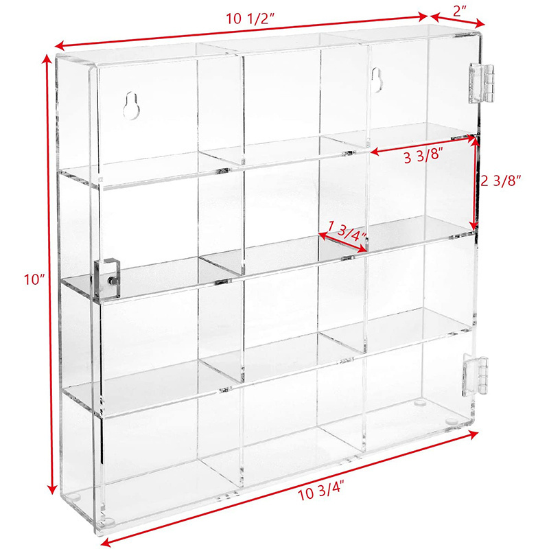 Custom Made cartoon figure  acrylic display Rack with door design