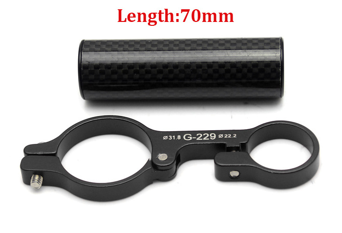 GUB Carbon Fiber Handlebar Extender Mount 70mm 130mm 202mm Flashlight Computer Phone Holder For MTB Bicycle Motorcycle Scooter