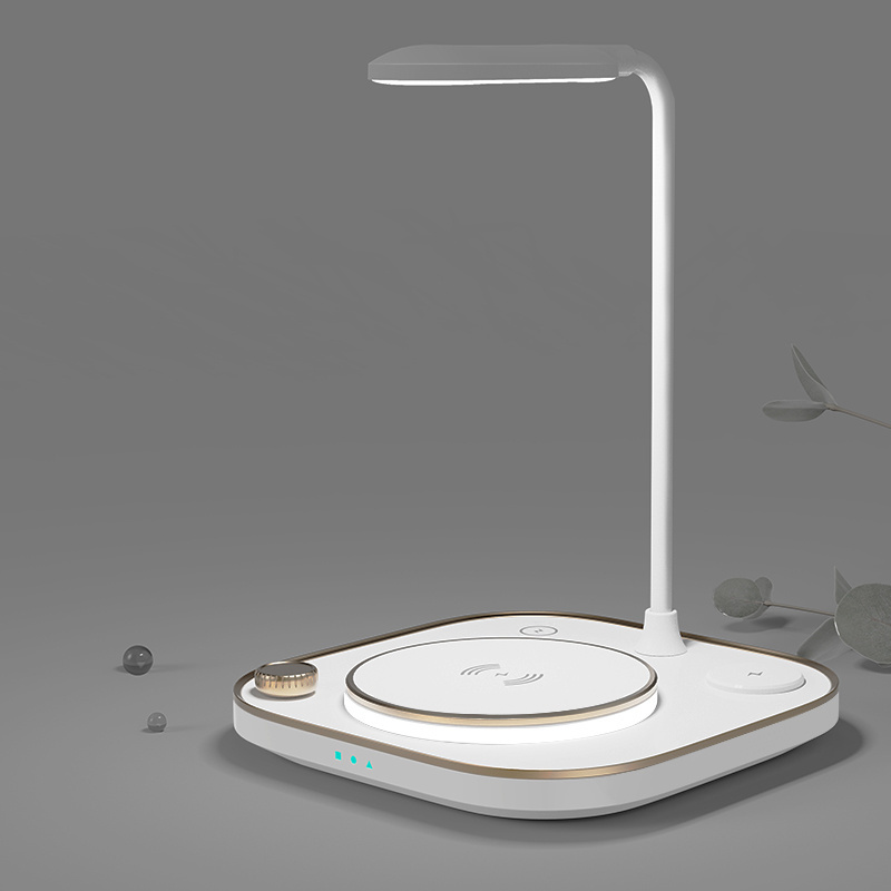 OEM Innovational 5 In 1 Fast Charging 15W 5 In 1 Multi-function Wireless Charger With Adjust Brightness Freely Led Night Light