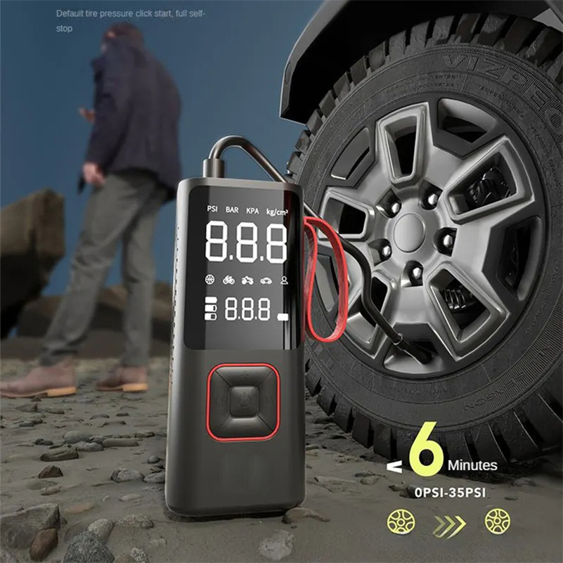 2024 Treding Product Automatic Electric Tyre Air Pressure Pump Portable Car Air Compressor Portable Electric Air Inflator