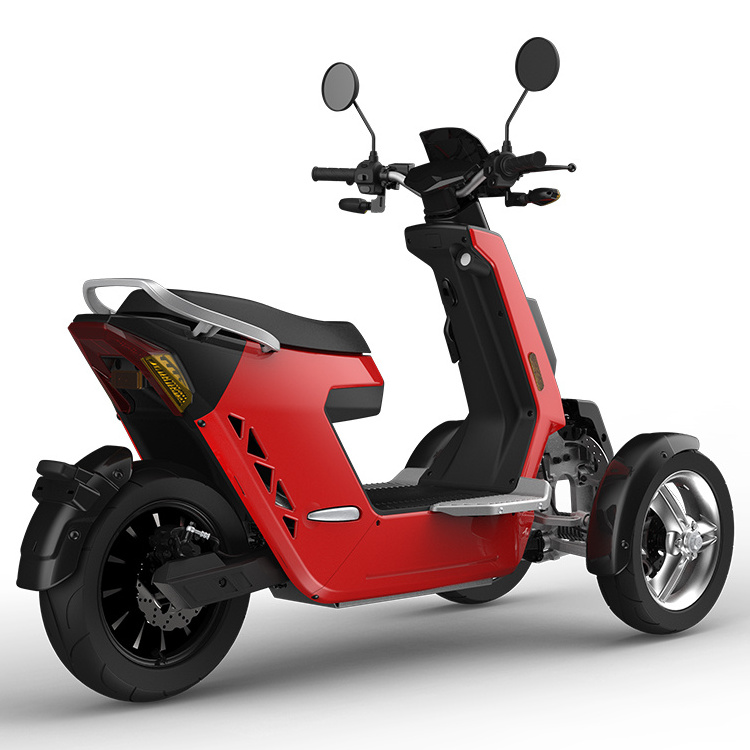 V28 Electrical Tricycle Motorcycle High Speed Scooter Electric Tricycle with Rear Seat Fat Tyre for Adult