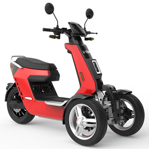 V28 Electrical Tricycle Motorcycle High Speed Scooter Electric Tricycle with Rear Seat Fat Tyre for Adult