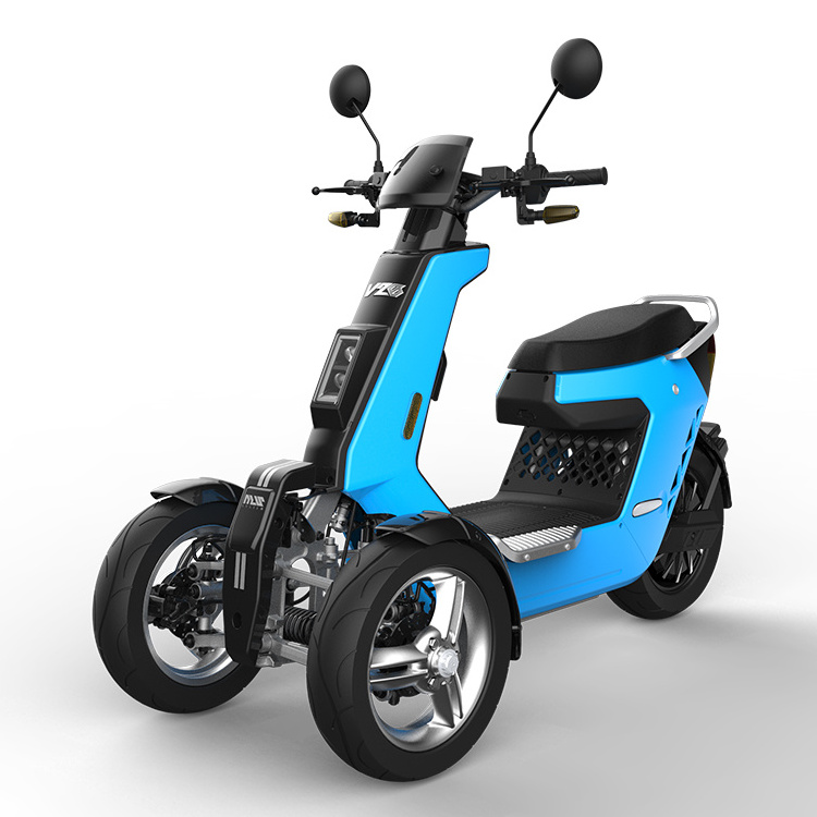 V28 72V Electric Bike Tricycle Motorcycle Automatic with 2 Front Tires for Two People