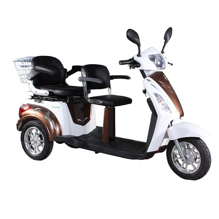 VISTA-L1 Eec 3 Wheel Passenger Cargo Tricycle Two Seat Electric Scooter Bicycle for Adults And Old People