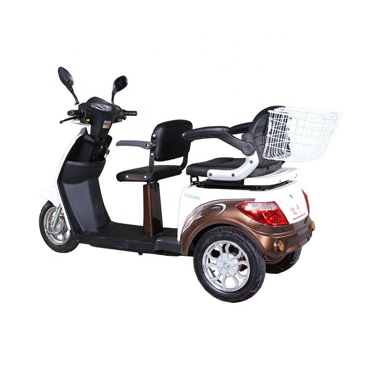 VISTA-L1 Eec 3 Wheel Passenger Cargo Tricycle Two Seat Electric Scooter Bicycle for Adults And Old People