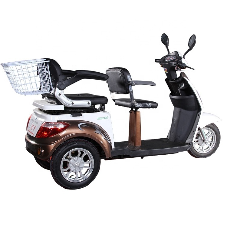 VISTA-L1 Eec 3 Wheel Passenger Cargo Tricycle Two Seat Electric Scooter Bicycle for Adults And Old People