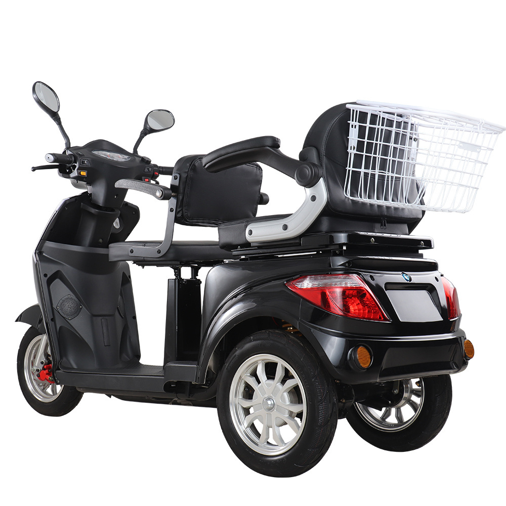 VISTA-L2 Vintage Electric Three Wheeler Scooter Passenger Tricycle Scooter with Back Seat for Adults