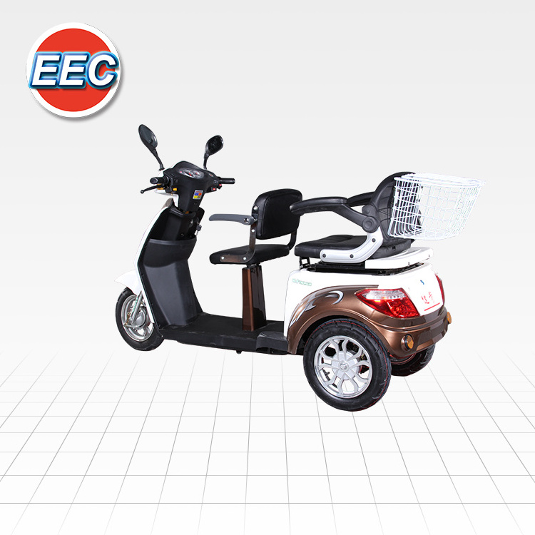 VISTA-L1 Tricycle Electric Scooter Handicap Electric Scooter with 2 Seat for Ladies